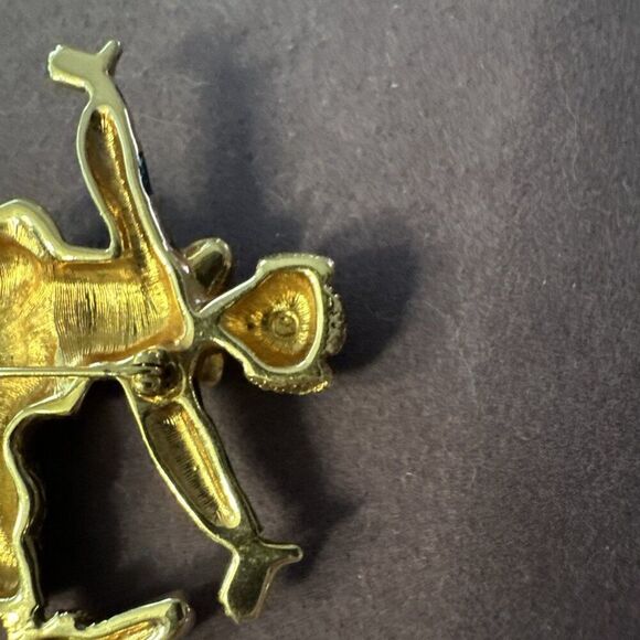 Vintage Swarovski Designer Enamel Crystal Clown Brooch - Picture 5 of 5